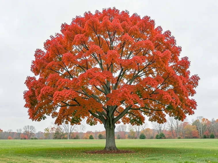 Quercus rubra habitus autunnale
