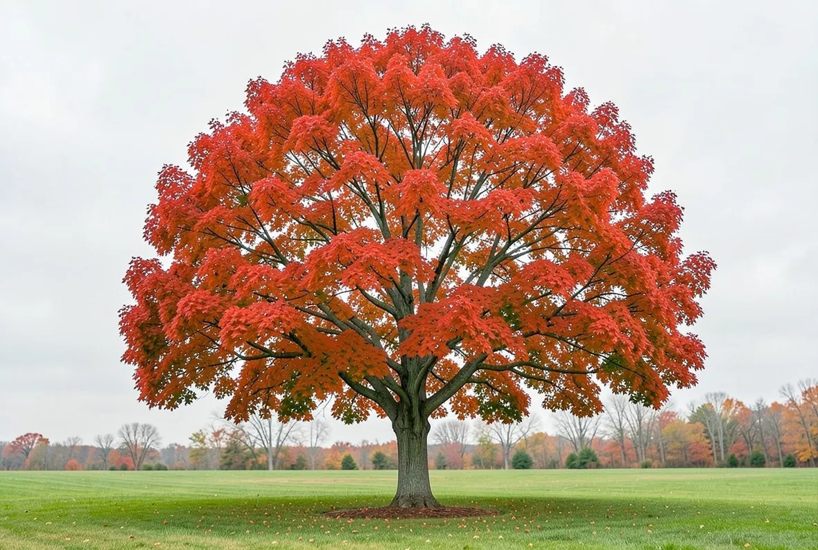 Quercus rubra habitus autunnale
