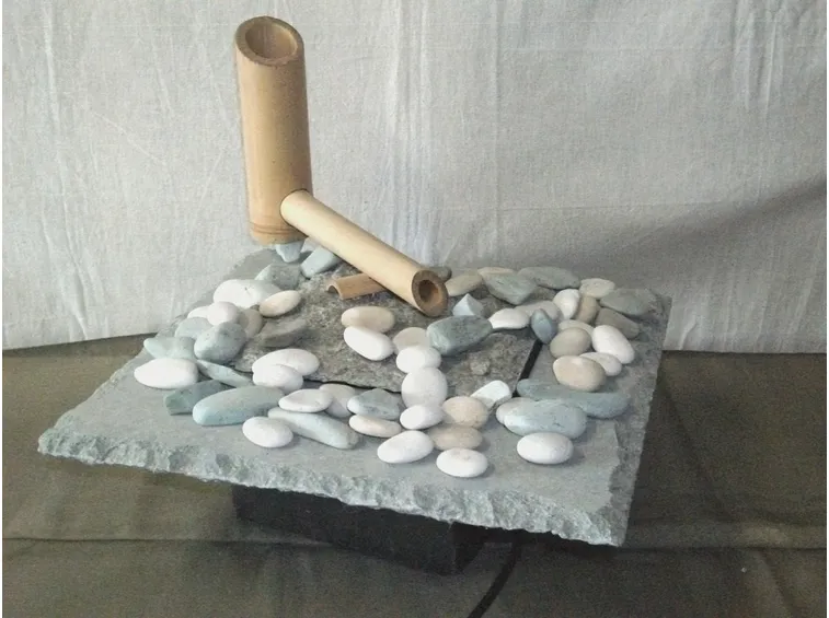 Fontana zen di bambù