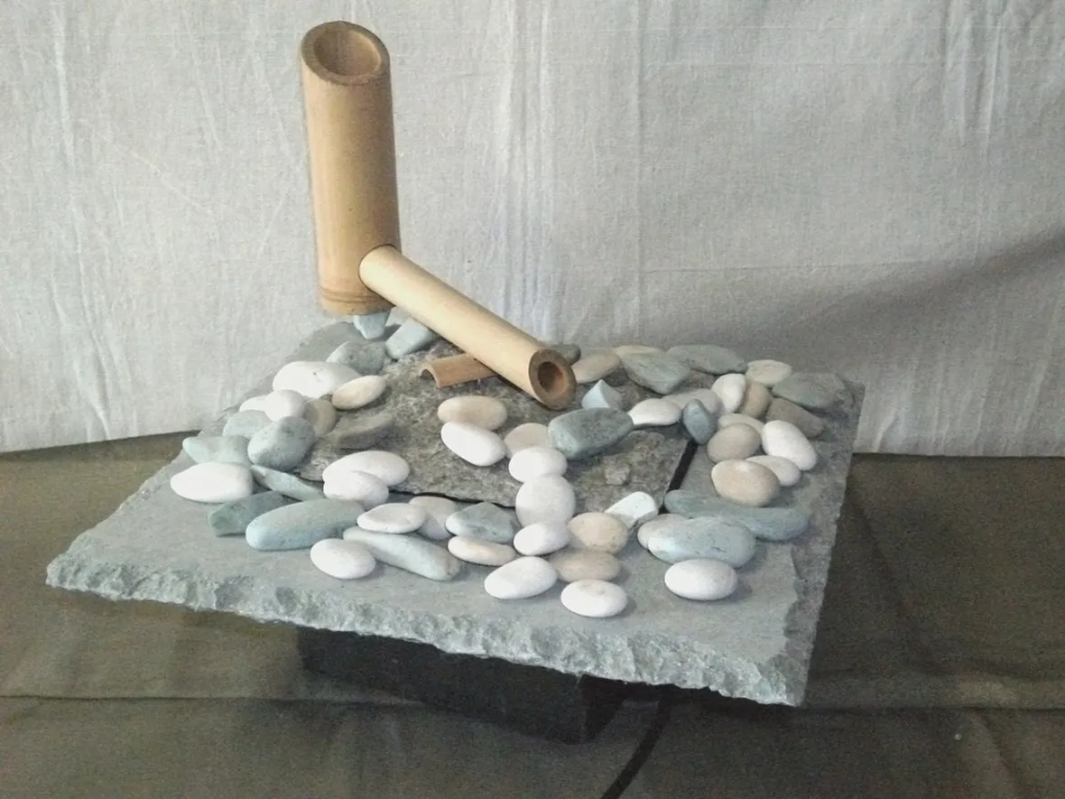 Fontana zen di bambù