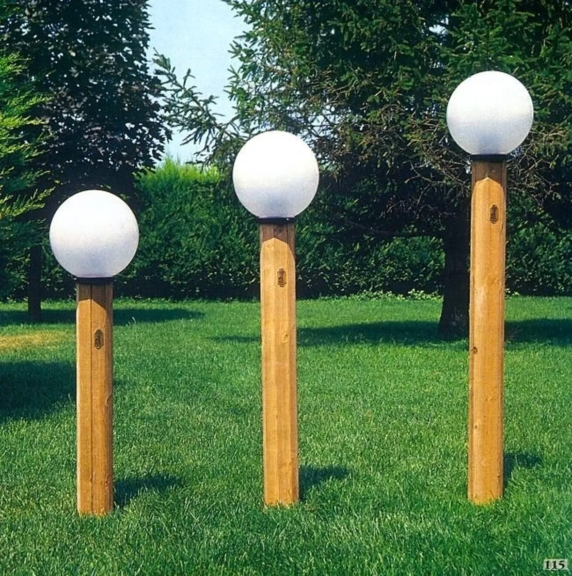 Lampioncini di legno da giardino