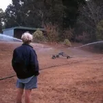 irrigatore con ruote