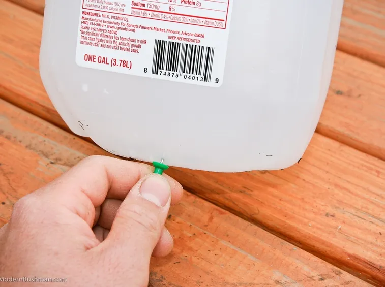 Annaffiare con le bottiglie di plastica