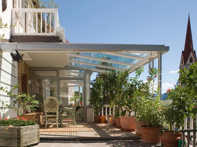 Copertura in vetro per veranda all’aperto