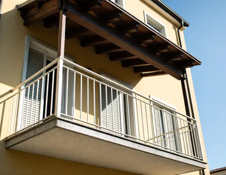 portico terrazzo legno