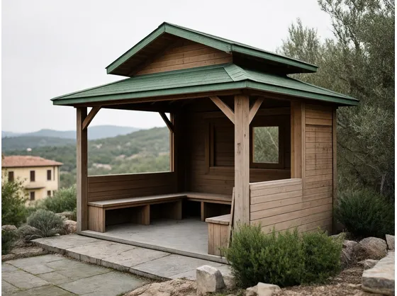 copertura in legno.