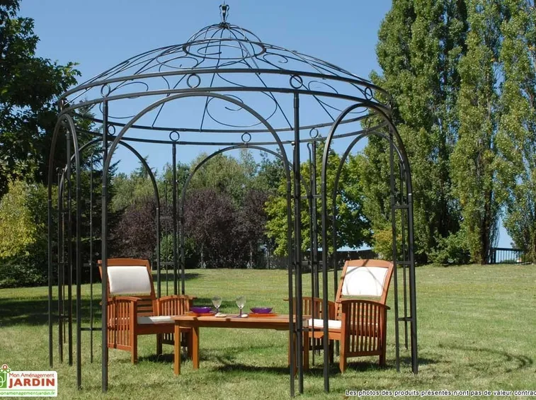 pensilina in ferro per giardino