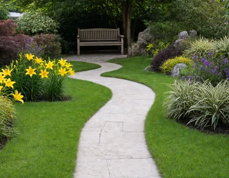 Giardino con fiori