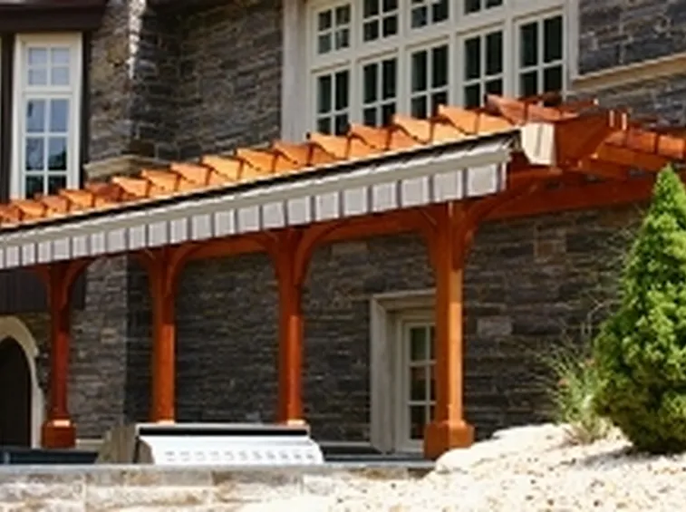 porticato in legno.