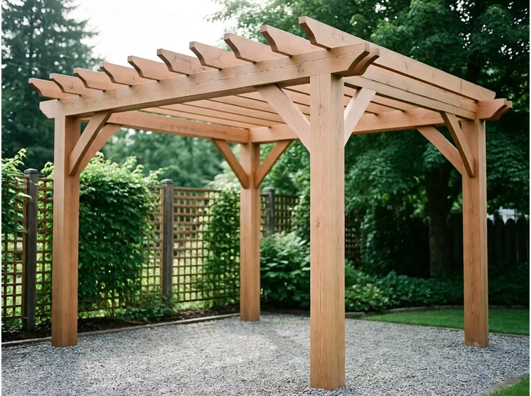 Una tettoia in legno