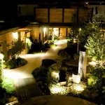 Esempio di giardino illuminato