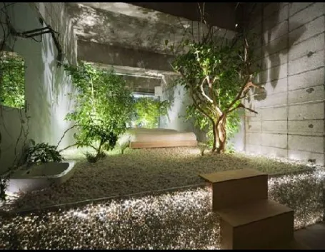 giardino interno lussuoso