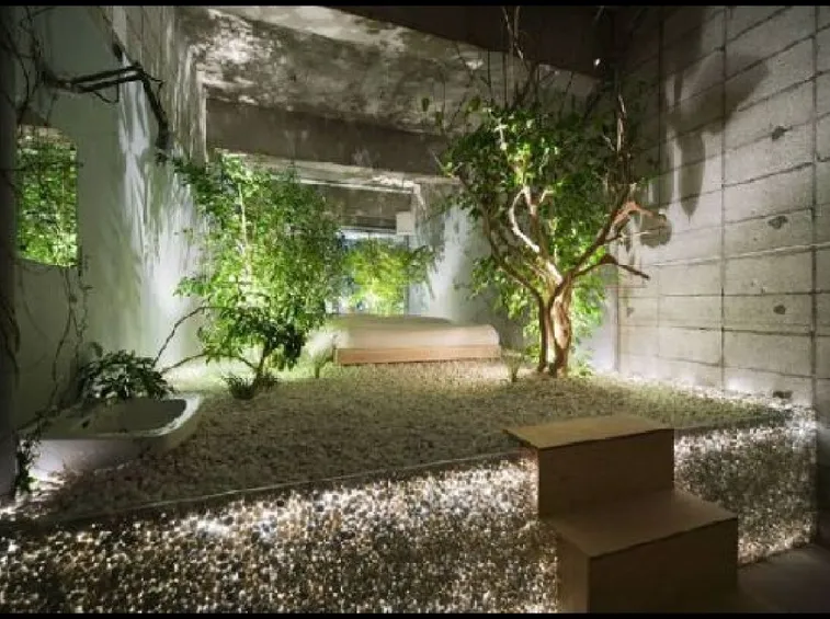 giardino interno lussuoso