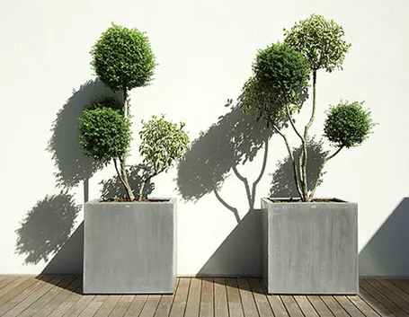 Elegante vaso grigio