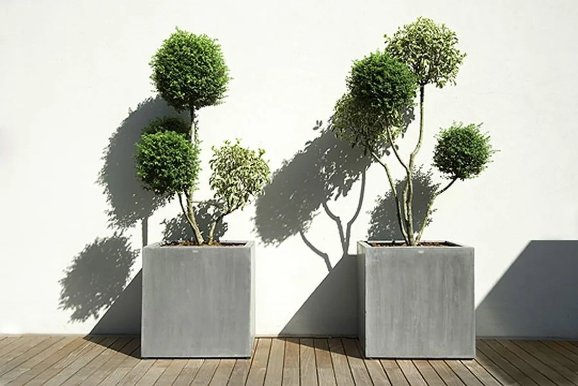 Elegante vaso grigio