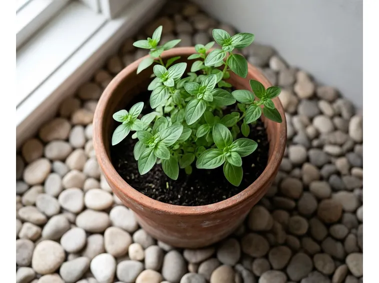 pianta di origano in vaso