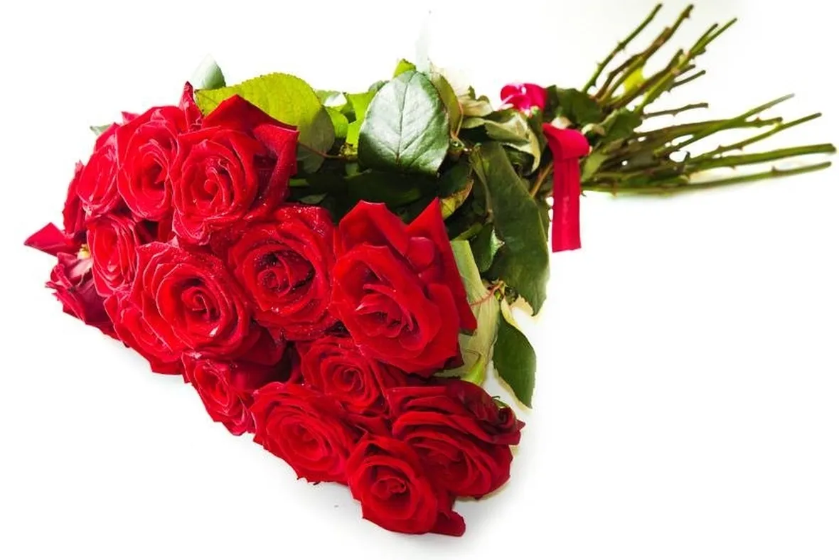Un mazzo di rose rosse