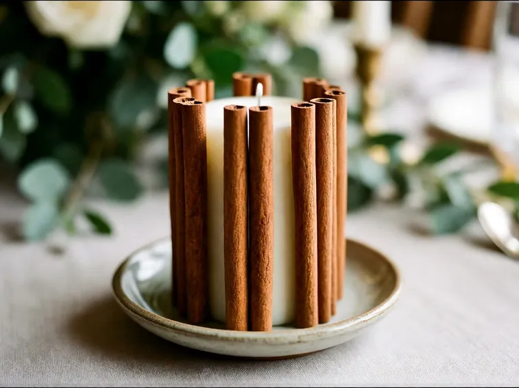 Basta accostare diversi materiali alle candele per ottenere decorazioni meravigliose