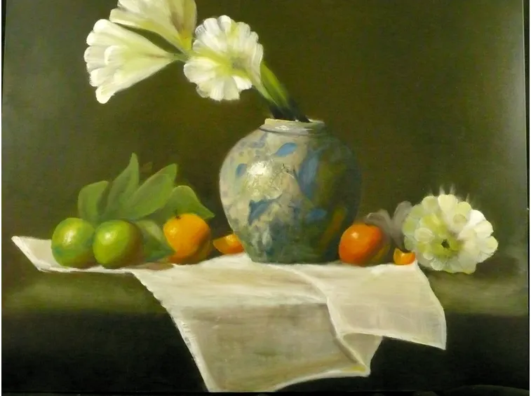 Quadro con fiori e frutti
