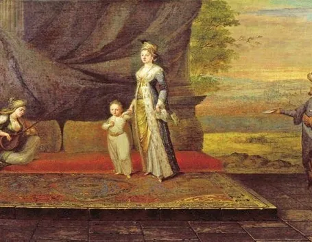 Dipinto raffigurante lady Montague, la prima teorizzatrice del linguaggio dei fiori