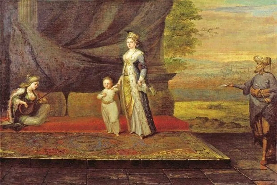Dipinto raffigurante lady Montague, la prima teorizzatrice del linguaggio dei fiori