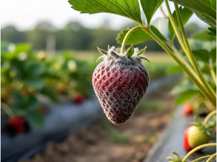 Frutto di fragola affetto da Botritys