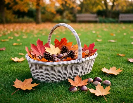 Raccogliere foglie, castagne e pigne in sicurezza