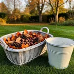 Raccogliere foglie, castagne e pigne in sicurezza
