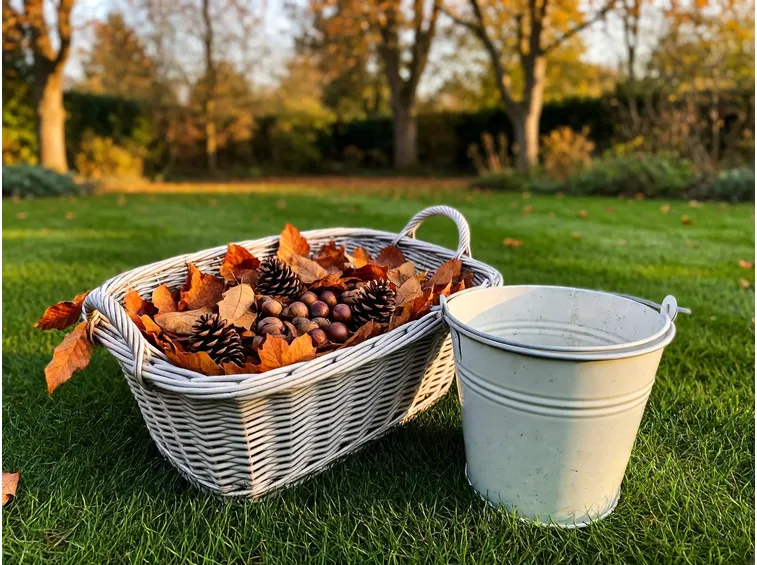 Raccogliere foglie, castagne e pigne in sicurezza