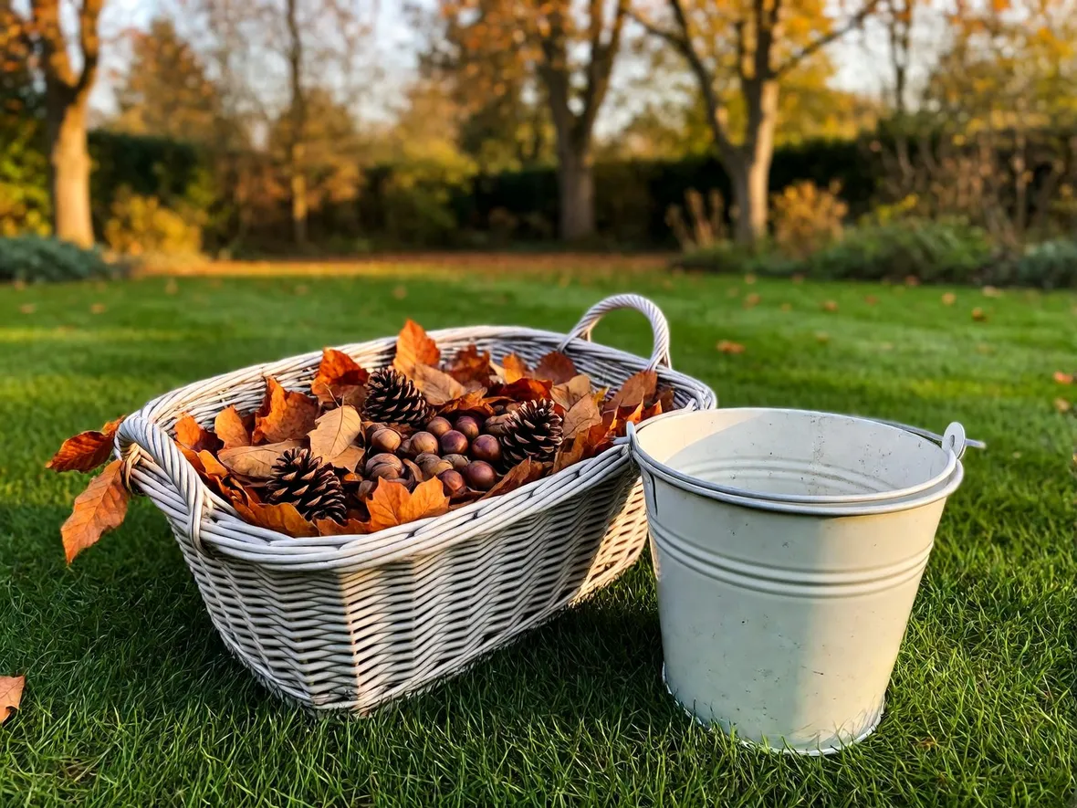 Raccogliere foglie, castagne e pigne in sicurezza