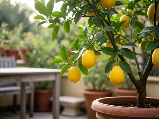 Pianta di limone in vaso