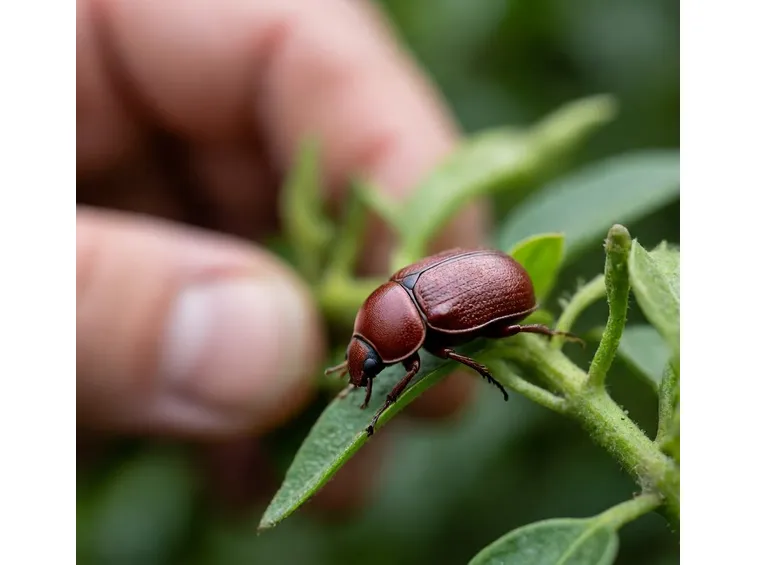 coleottero attacca pianta