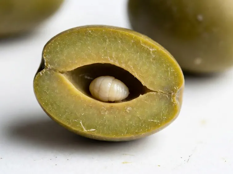 larva in oliva