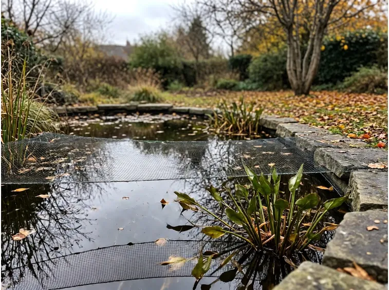 La pulizia autunnale dello specchio d'acqua prima del freddo