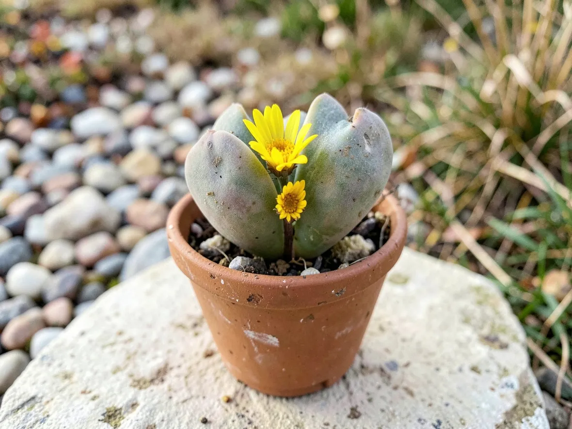 Cosa succede ai lithops quando spunta il fiore autunnale