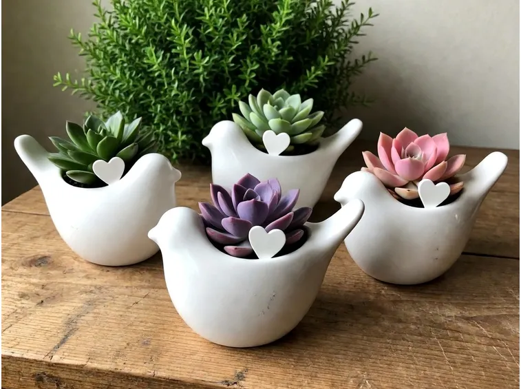 Piante grasse in ceramica
