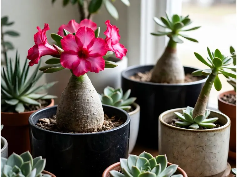 Un esemplare adulto di rosa del deserto
