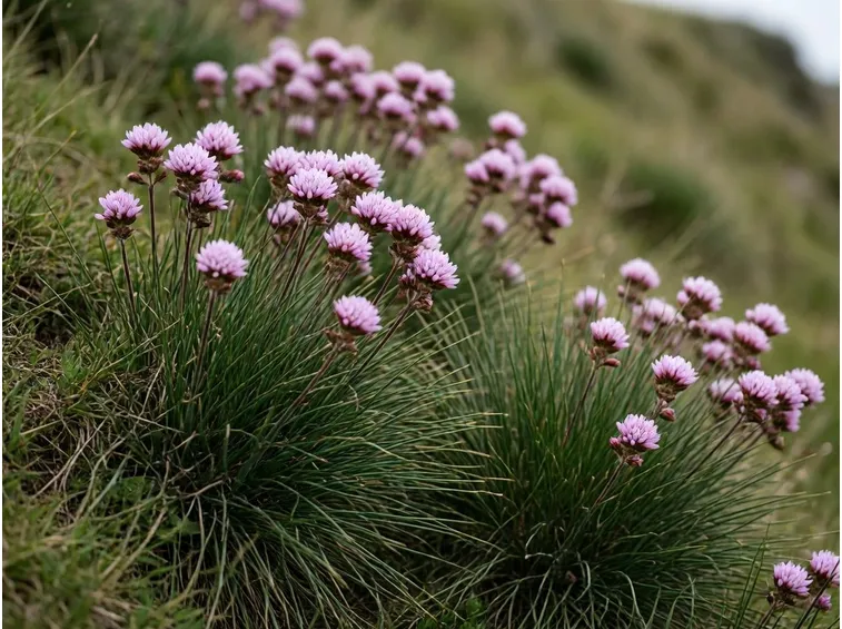 Cespugli di armeria maritima