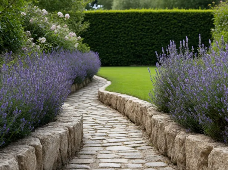 Graziosa siepe di lavanda
