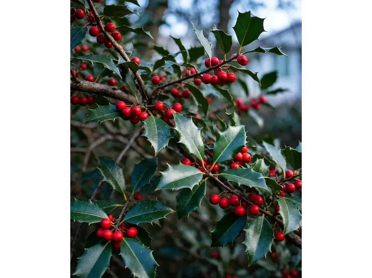 Agrifoglio con bacche rosse