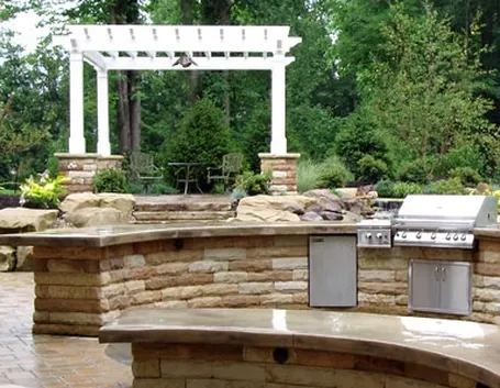Cucina outdoor con barbecue