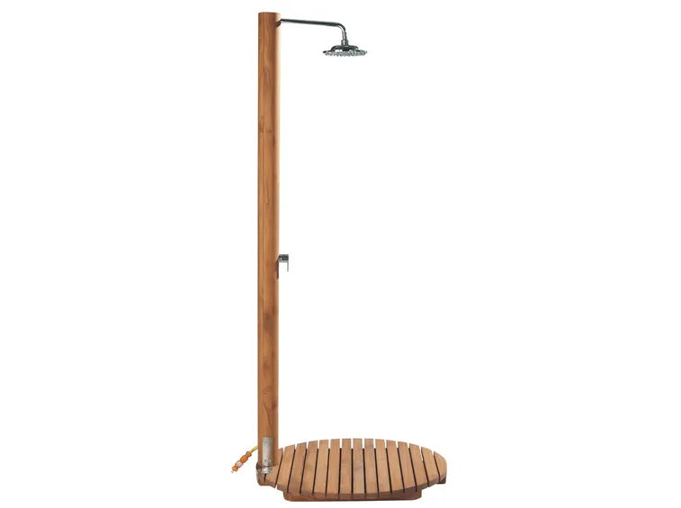 Doccia da giardino in legno