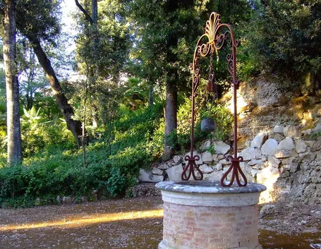 Pozzo da giardino con fioriere