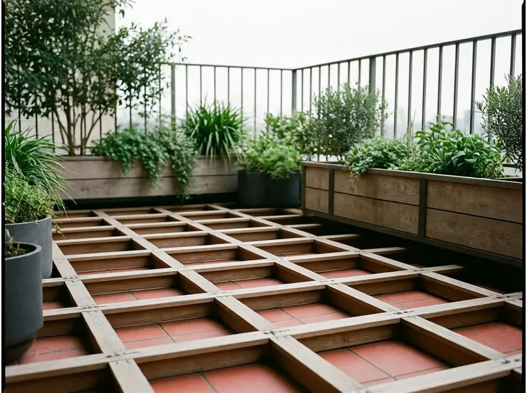 Grigliati per terrazzi in legno