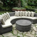 divano da giardino circolare