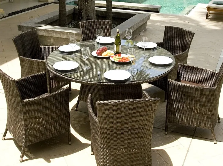 elegante arredo in vimini
