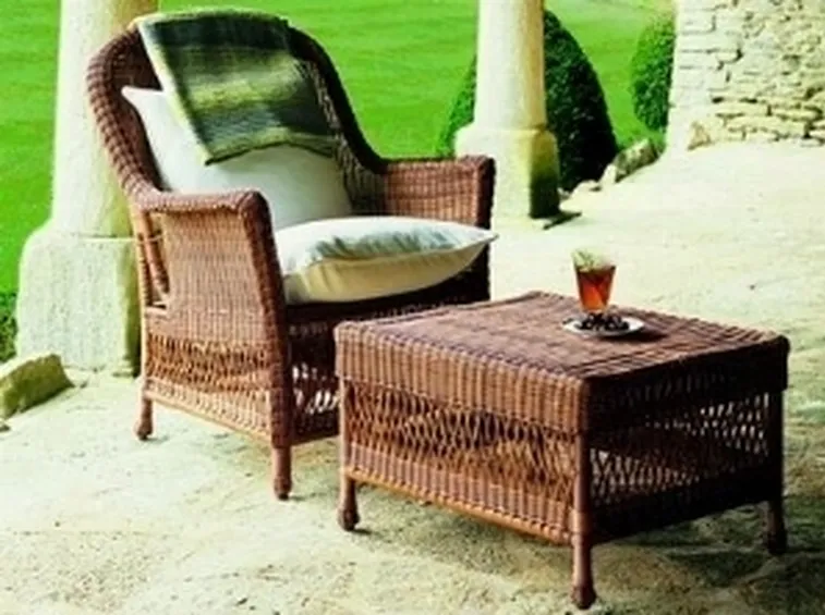 Salotto da giardino in rattan