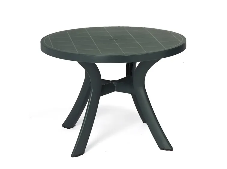 Tavolo da giardino in plastica rotondo
