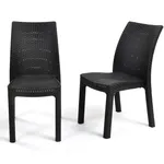 Sedie in plastica effetto rattan