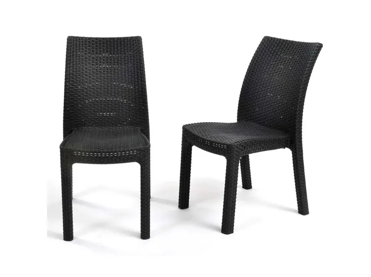 Sedie in plastica effetto rattan